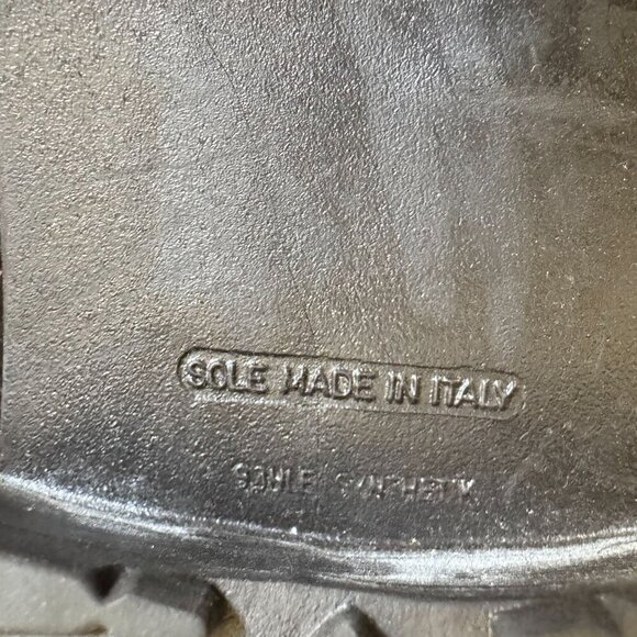 Vintage J. Crew Brown Suede Silver Buckle Inner Zip Lug Sole Knee High Boots - Picture 16 of 17